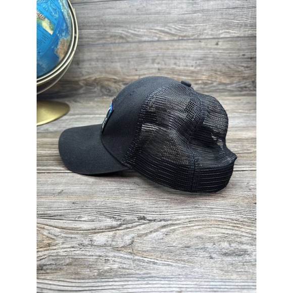 Patagonia Trucker Hat Cap Mens One Size Gray Black Mesh Back Adjustable Logo - Picture 3 of 7